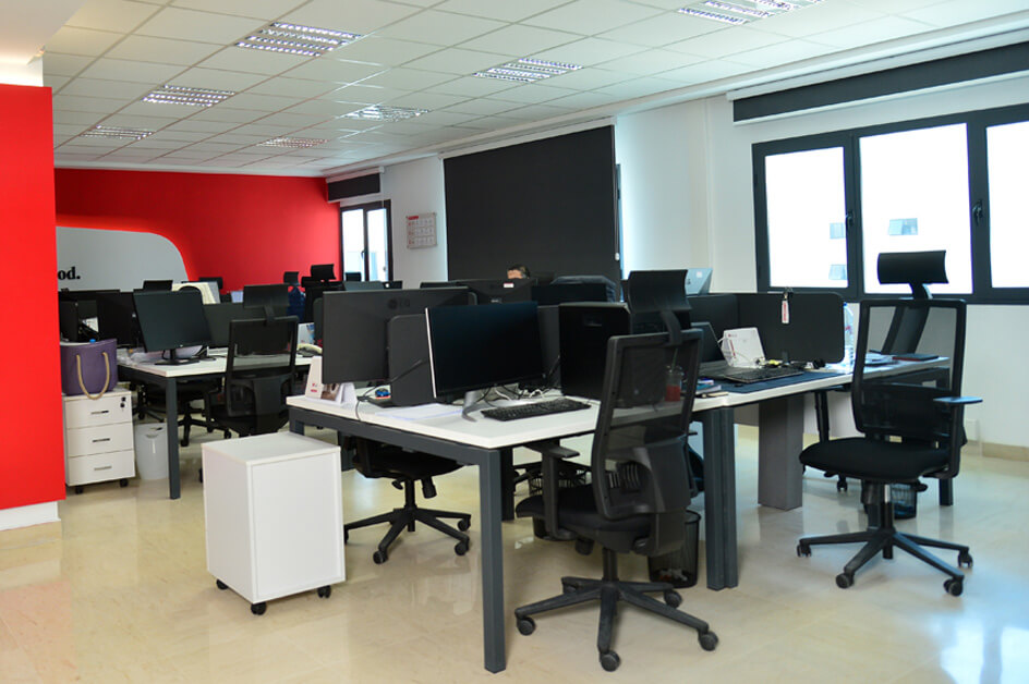 aménagement open space siège LG Tunisie par city desk