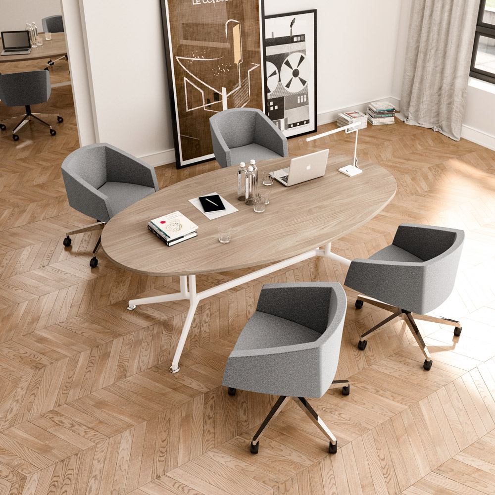 X2 : La Table de réunion ovale parfaite pour des réunions productives