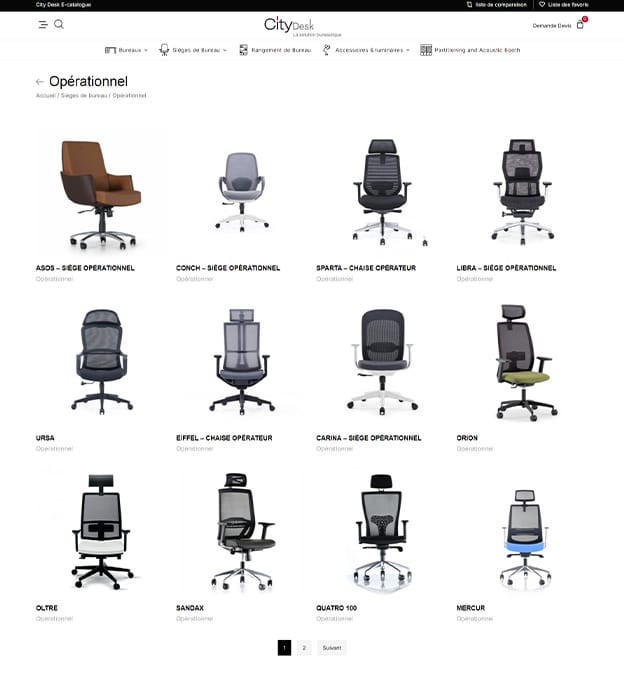 collection de meilleures chaises opérationnelles en tunisie chez city desk