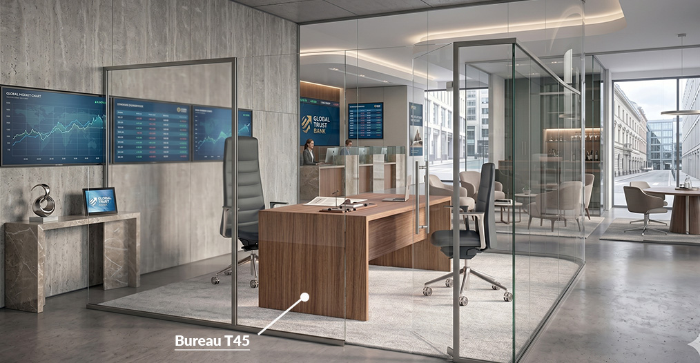 Aménagement moderne d'une agence bancaire en tunisie réalisé par city desk
