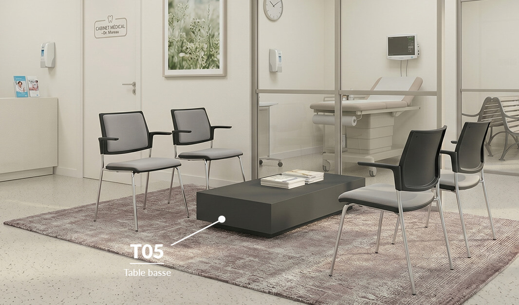 table basse pour aménager une salle d'attente de médecin en tunisie