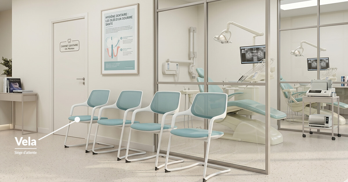 Siège pour aménager une salle d’attente de médecin