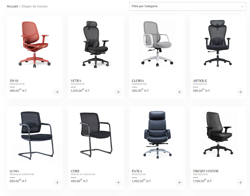 large gamme de chaises orthopédiques et ergonomiques en tunisie chez city desk
